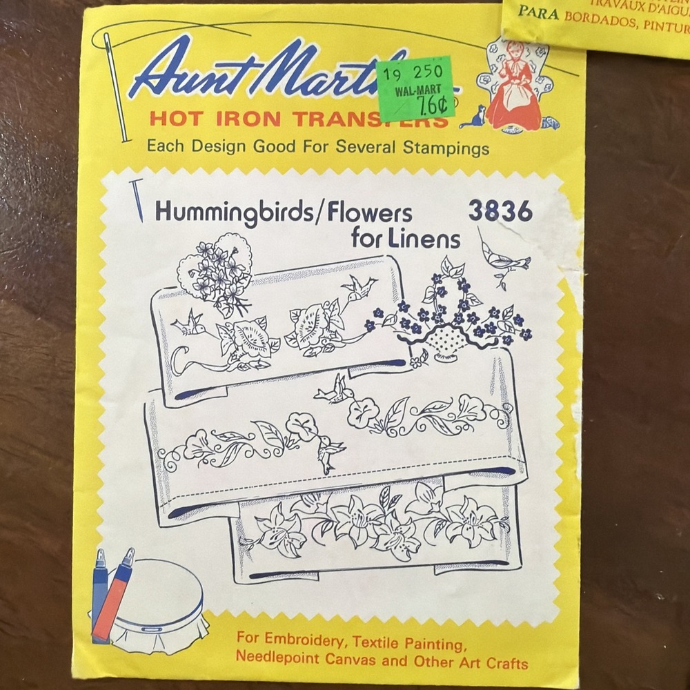 9- Vintage Aunt Martha's Hot Iron Transfers Embroidery Textile Painting Wearable - Picture 10 of 10